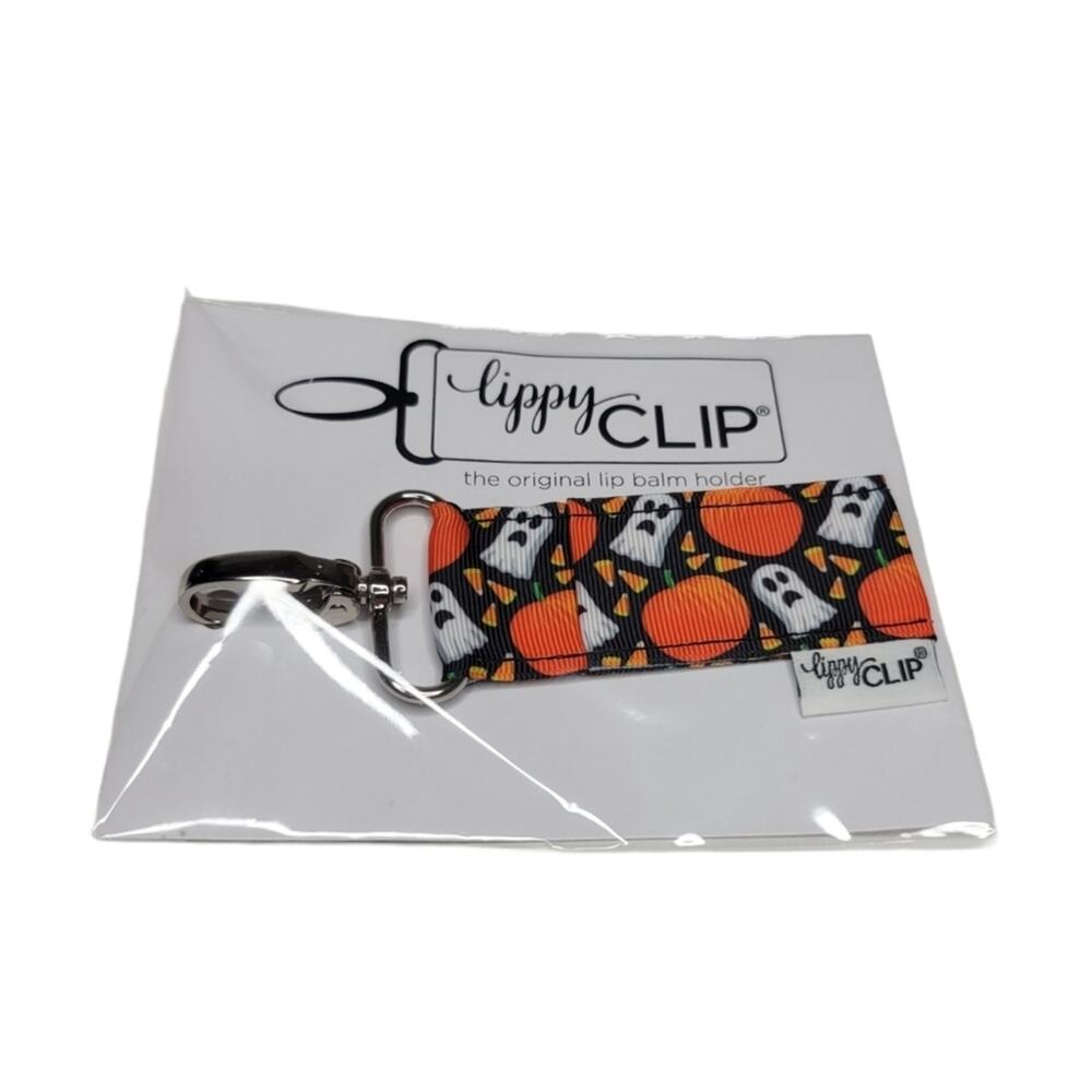 LippyClip Lip Balm Holder Keychain Clip Ghost Pumpkin Candy Corn Halloween NIP